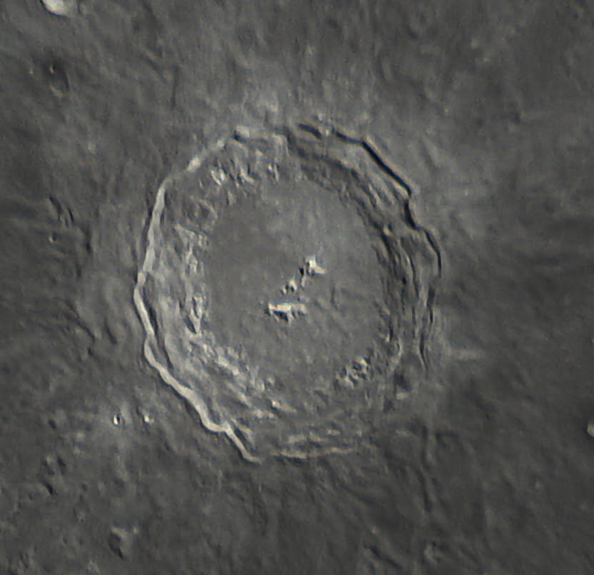 Lunar crater close-up